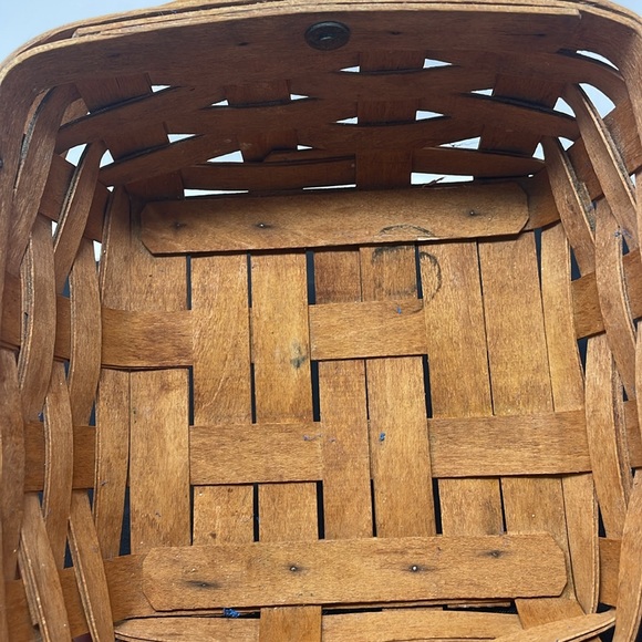 LONGABERGER Vintage Hand Woven Signed Basket with Handle - Picture 5 of 8